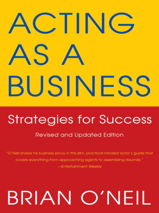 Title details for Acting as a Business by Brian O'Neil - Wait list